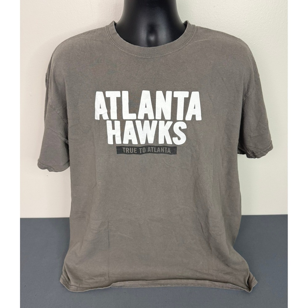 Gildan Men's Atlanta Hawks True To Atlanta Cotton Crew T-Shirt Gray Size XL